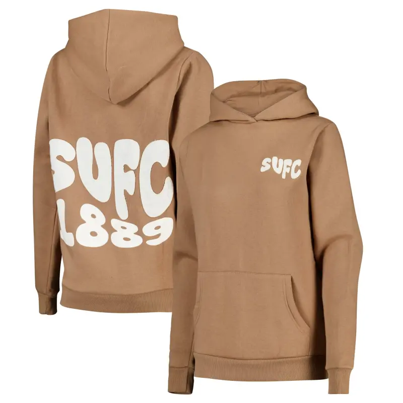 main view of Sheffield United Font Hoodie - Taupe - Womens