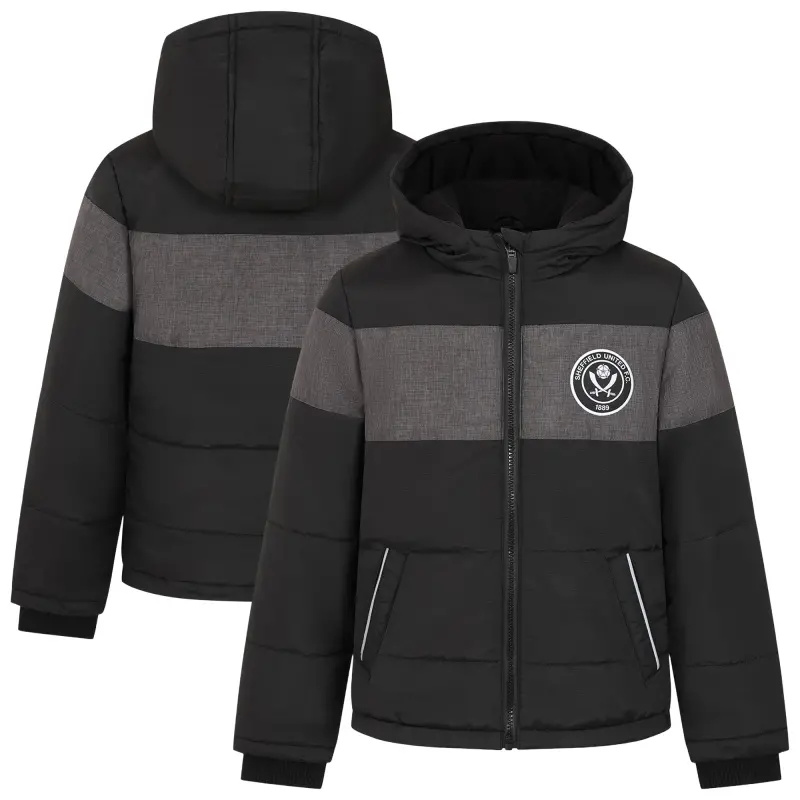 Sheffield United Moreton Jacket - Black/Grey - Kids | Main Product Photo main view of Sheffield United Moreton Jacket - Black/Grey - Kids