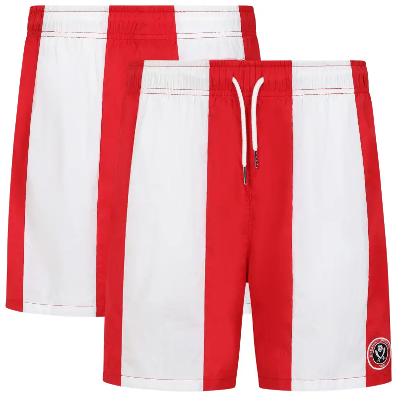 Sheffield United Stripe Crest Swim Short - Red - Mens – Main Gallery Shot Sheffield United Stripe Crest Swim Short - Red - Mens product image, main