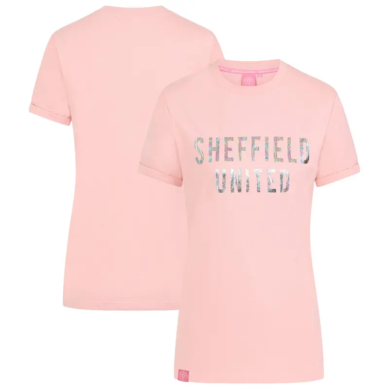 main view of Sheffield United SUFC Club T-Shirt - Pink - Womens