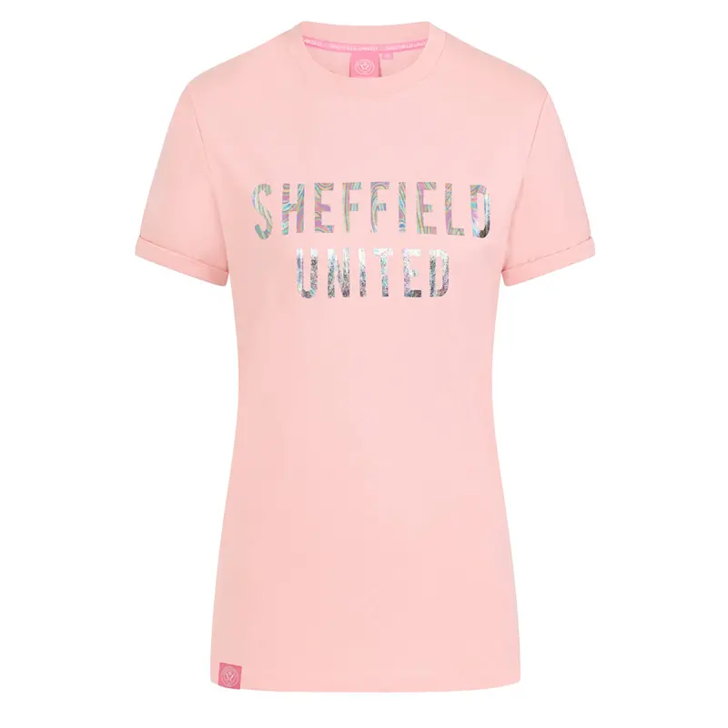 Product photography of Sheffield United SUFC Club T-Shirt - Pink - Womens, alternate