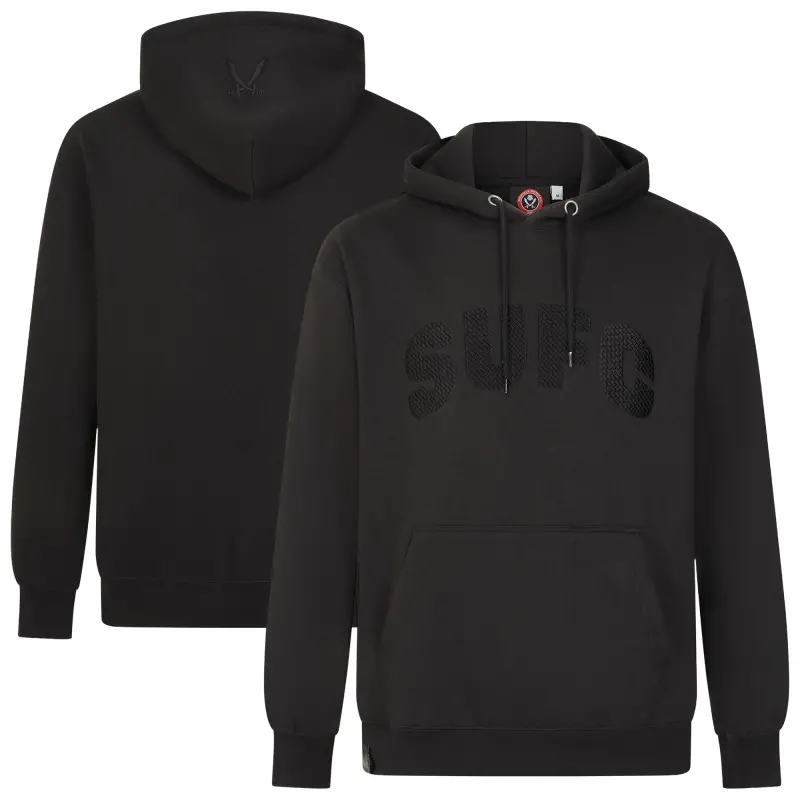 Main View of Sheffield United SUFC Premium Hoodie - Black - Mens Sheffield United SUFC Premium Hoodie - Black - Mens shown in a main product photo