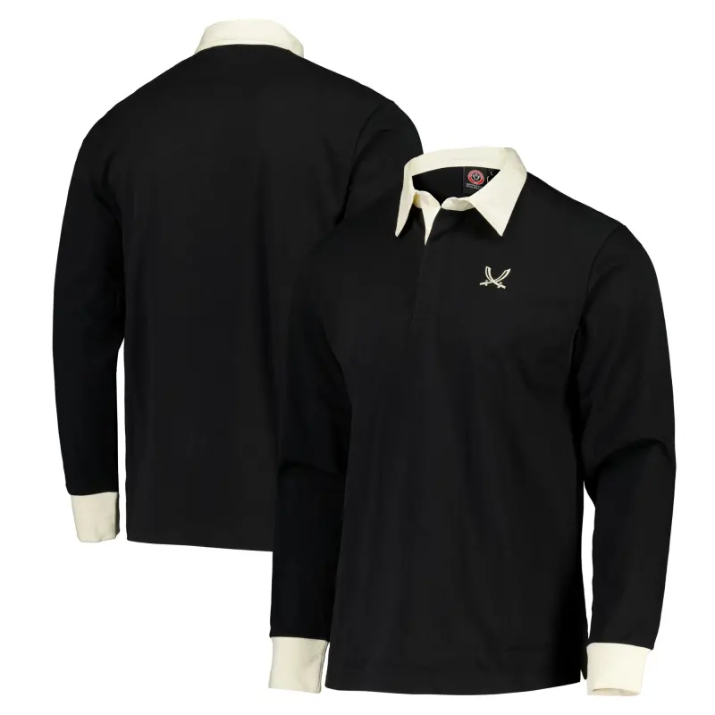 Sheffield United Sword Rugby Polo - Black - Mens visual highlighting the main view