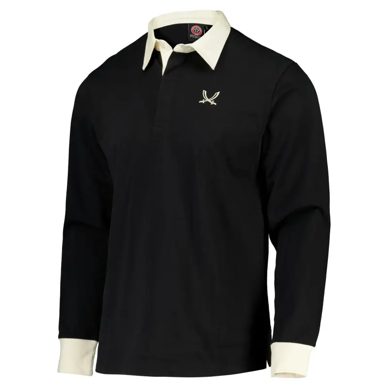 Shop image of Sheffield United Sword Rugby Polo - Black - Mens in alternate view