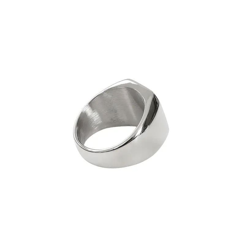 Detailed alternate image of SS Square Signet Ring