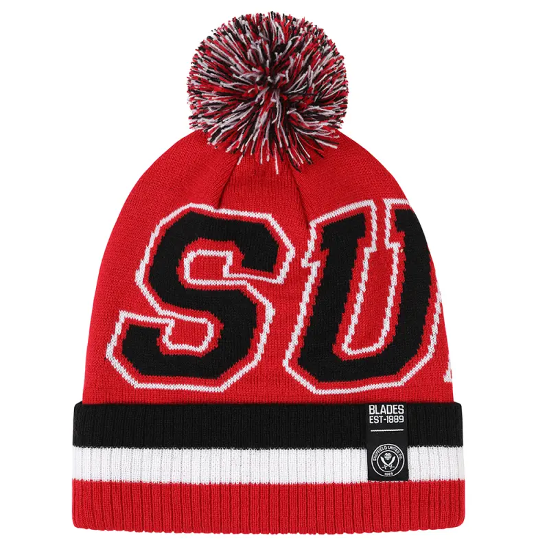main photo showcasing SUFC Text Bobble Hat