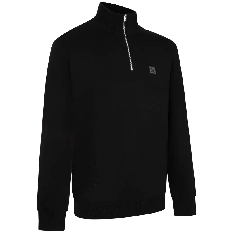 Sword 1/4 Zip Sweat Black visual highlighting the alternate view