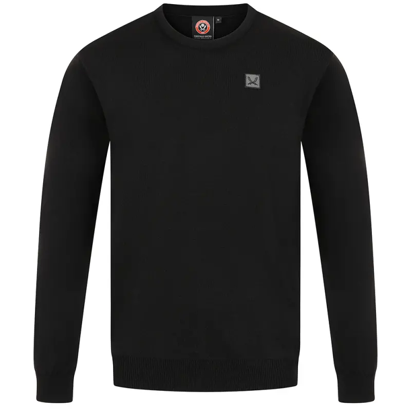Sword Round Neck Sweat Black displayed in a main image
