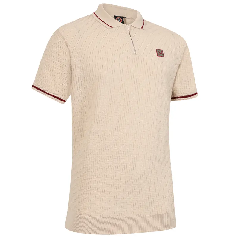 Product photography of Sword Zip Knitted Polo, alternate