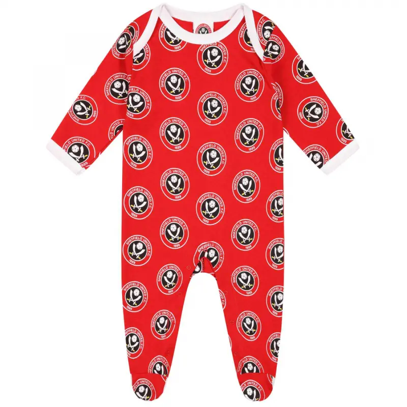 Twin Pack Crest Sleepsuit R/W shown in a alternate product photo